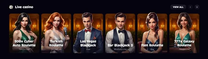 Tables de casino en direct Aphrodite : 500x Cyber Auto Roulette, Turkish Roulette, Las Vegas Blackjack